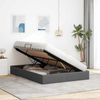vidaXL Aufbewahrungsbett mit Kopfteil Dunkelgrau 135 x 190 cm Stoff 3370047 Bild 4