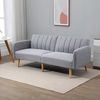 HOMCOM Schlafsofa mit Schlaffunktion, Verstellbare Rückenlehne, Schlafcouch 1 Teile, mit Holzbeine für Wohnzimmer, Gästezimmer, 173 x 75 x 73 cm, Grau Bild 5
