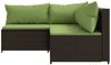 vidaXL 3-tlg. Garten-Lounge-Set mit Kissen Braun Poly Rattan 319828 Bild 3