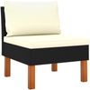 vidaXL Mittelsofas 2 Stk. Poly Rattan und Eukalyptus Massivholz 315765 Bild 3