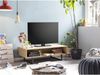 Couchtisch aus MDF mit Eiche-Dekor und Metall Natur 110x55 cm Bild 5