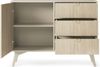 Bettso 'FIRR' Kommode mit goldenen Griffe, Holzwerkstoff Beige 80x38x106 cm Bild 2