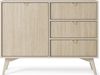 Bettso 'FIRR' Kommode mit goldenen Griffe, Holzwerkstoff Beige 80x38x106 cm Bild 4