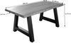 Esstisch Baumkante Massiv Akazie nussbaumfarben 260x100 A-Gestell silber ALICANTE 70886649 Bild 2