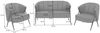 Wohnzimmer-Set HWC-P30, 2er-Sofa 2x Sessel, Vintage Retro Industrial Metall Kunstleder ~ rostrot Bild 3