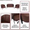 Wohnzimmer-Set HWC-P30, 2er-Sofa 2x Sessel, Vintage Retro Industrial Metall Kunstleder ~ rostrot Bild 2