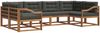 vidaXL Outdoor-Sofagarnitur mit Kissen 6 pcs Natur und Anthrazit 3368085 Bild 2