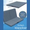 belviona 3-in-1 Klappmatratze, faltbares Gästebett mit waschbarem Bezug & Seitentaschen, platzsparend als Sitzwürfel nutzbar Bild 2
