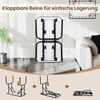 Hundepflegetisch klappbar Haustierpflegetisch höhenverstellbar Trimmtisch mit Schlingen Schwarz 80,5 x 46 x 76,5 cm Bild 3