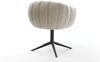 Drehstuhl Jada-Flex Webstoff Soft Beige Fußkreuz Schwarz 360° drehbar Wippfunktion Taschenfederkern Bild 5