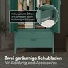 skølm 'Ituri' Kleiderschrank mit 2 Schubladen, Metall, 170x45x80 cm, dunkelgrün, Garderobe mit 4 Fächern und 2 Kleiderstangen Bild 5