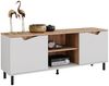 Lowboard Marelle Weiß/Artisan 150 x 60 cm mit 2 Türen Vicco Bild 5