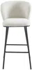 Vente-unique - SENORASE Barhocker Stoff Weiß - B 54 cm x H 97 cm x L 50 cm Bild 4