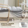 Sessel 67x93-114x105 cm, Samtbezug Hellgrau, verstellbares Fußteil Bild 5