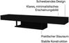 ibonto TV-SCHRANK 150 × 22 × 29,6 cm. Schwarz mit praktischem Stauraum (H 29.5 x T 22 x B 150 cm) Bild 3