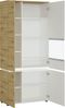 Vitrine Livia / Luci, Holzwerkstoff, Weiß, Holzfarben, 90 x 199 x 40 cm Bild 2