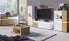 Vitrine Livia / Luci, Holzwerkstoff, Weiß, Holzfarben, 90 x 199 x 40 cm Bild 4