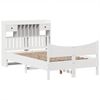 vidaXL Massivholzbett ohne Matratze Weiß 135x190 cm Kiefernholz 3323393 Bild 3