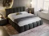 GRAINGOLD Cloud Bett 120x200, Polsterbett mit Bettkasten, Velvet-Stoff, mit Kopfteil, Dunkelgrau Bild 4