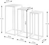 Blumentisch >25359< (3er-Set) in weiß, Metall - 22x61x22cm (BxHxT) Bild 2