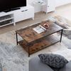 Diyarts Couchtisch (Beistelltisch mit Elegantem Vintage-Design, 2 Ebenen, 108 x 52 x 45 cm), Hochwertige Verarbeitung & leicht zu montieren Bild 3