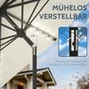 Huracan Sonnenschirm Strandschirm Neigbar, Sonnenschirme,Balkonschirm,Gartenschirm, Strandschirm mit/ohne LED, 300/350cm Durchmesser, neigbar/knickbar Bild 4