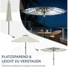 Huracan Sonnenschirm Strandschirm Neigbar, Sonnenschirme,Balkonschirm,Gartenschirm, Strandschirm mit/ohne LED, 300/350cm Durchmesser, neigbar/knickbar Bild 3