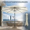 Huracan Sonnenschirm Strandschirm Neigbar, Sonnenschirme,Balkonschirm,Gartenschirm, Strandschirm mit/ohne LED, 300/350cm Durchmesser, neigbar/knickbar Bild 2
