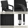 tectake Rattanstuhl Gartenstuhl Girona, stapelbar, Belastbarkeit 120 kg, 58 x 67 x 90 cm (Set, 8 St), Pulverbeschichtetes Stahlgestell für enorme Stabilität Bild 4