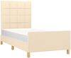 vidaXL Bettgestell ohne Matratze Blau 90x190 cm Stoff 3125022 Bild 3
