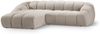 Micadoni Ecksofa Diana 4-Sitzer Links Samt Beige Bild 2