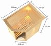 Karibu Jella Ecksauna mit Dachkranz + 9kW BIO-Kombiofen mit ext. Steuerung Easy Bild 3