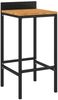 vidaXL Barhocker 2 Stk. Schwarz Poly Rattan und Massivholz Akazie 362602 Bild 3