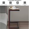 COSTWAY Beistelltisch Metall + Holz 55 x 35 x 65 cm Hellbraun Bild 4