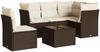 vidaXL 6-tlg. Garten-Sofagarnitur mit Kissen Braun Poly Rattan 3217653 Bild 2