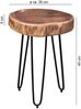 Massivholz Akazie Beistelltisch BAGLI 35x35 cm Wohnzimmertisch Massiv Anstelltisch Holztisch Echtholz Baumkante Bild 4