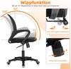 oyajia Bürostuhl Höhenverstellbar Bürostuhl, Verchromten Fußkreuz, 360° drehbar stuhl, Ergonomischer Gepolsterte Chair, Atmungsaktiv, Wippfunktion 90°-105° Bild 3