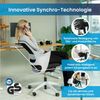 Ergotopia WellBack Bürostuhl Weiß-Blau - Ergonomisch mit Lordosenstütze & Synchronmechanik Bild 3