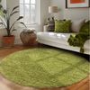 Carpettex 'Unicolor' Hochflor-Teppich, Höhe: 30 mm, Shaggy Langflor, Grün, 80 cm (Rund) Bild 5