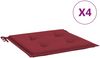 vidaXL Gartenstuhl-Kissen 4 Stk. Weinrot 50x50x4 cm Oxford-Gewebe 314057 Bild 2