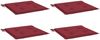 vidaXL Gartenstuhl-Kissen 4 Stk. Weinrot 50x50x4 cm Oxford-Gewebe 314057 Bild 3
