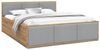 FDM Polsterbett mit Lattenrost Doppelbett 120x200, 140x200, 160x200, 180x200 (MADE IN EU - Bettrahmen mit Bettkasten für viel Stauraum, in Grau,Weiß oder Eiche Braun, ideal für Paare), Metallrahmen mit hydraulischer Klappfunktion Bild 4