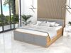 FDM Polsterbett mit Lattenrost Doppelbett 120x200, 140x200, 160x200, 180x200 (MADE IN EU - Bettrahmen mit Bettkasten für viel Stauraum, in Grau,Weiß oder Eiche Braun, ideal für Paare), Metallrahmen mit hydraulischer Klappfunktion Bild 2