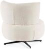 Sessel Gonnie aus Chenille-Stoff, modern drehbar, Beige, gepolstert für entspanntes Sitzen Bild 4