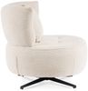 Sessel Gonnie aus Chenille-Stoff, modern drehbar, Beige, gepolstert für entspanntes Sitzen Bild 2