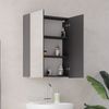 Badspiegelschrank Fredd Anthrazit Hochglanz 60 x 77 cm Vicco Bild 5