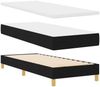 vidaXL Boxspringbett mit Kissen mit Kopfteil Schwarz 80 x 200 cm Stoff 3338953 Bild 5