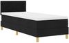 vidaXL Boxspringbett mit Kissen mit Kopfteil Schwarz 80 x 200 cm Stoff 3338953 Bild 4