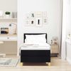 vidaXL Boxspringbett mit Kissen mit Kopfteil Schwarz 80 x 200 cm Stoff 3338953 Bild 3