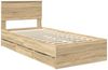 vidaXL Bettrahmen Sonoma-Eiche 75 x 190 cm Ingenieurs Holz 3408035 Bild 4